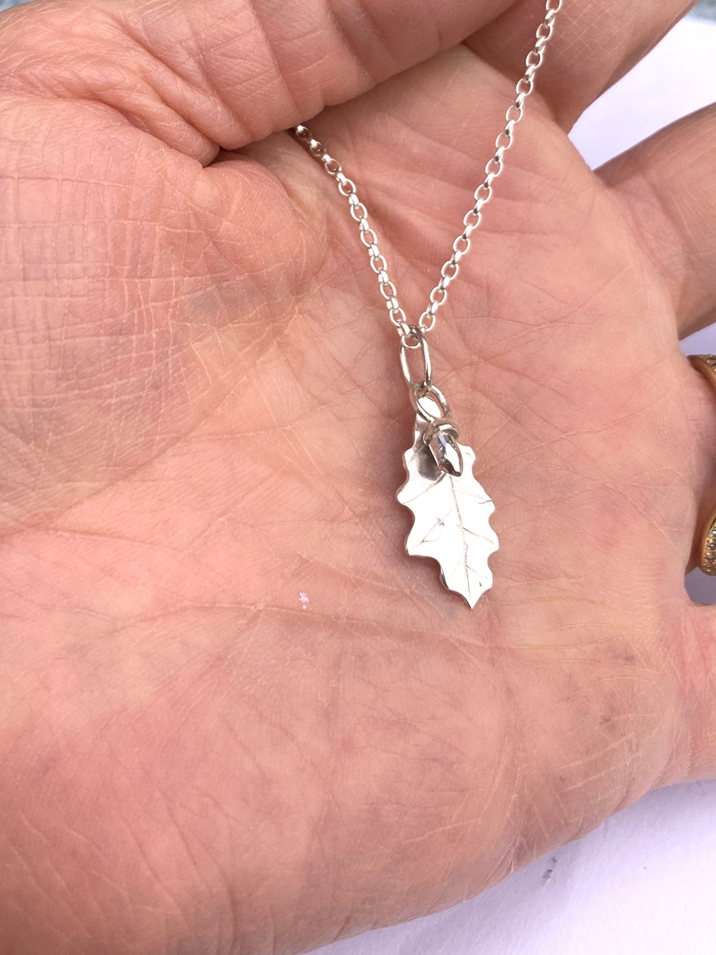 Small Oak and Acorn Pendant
