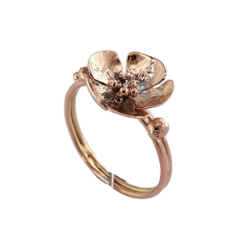 Rose gold Sakura Cherry blossom ring