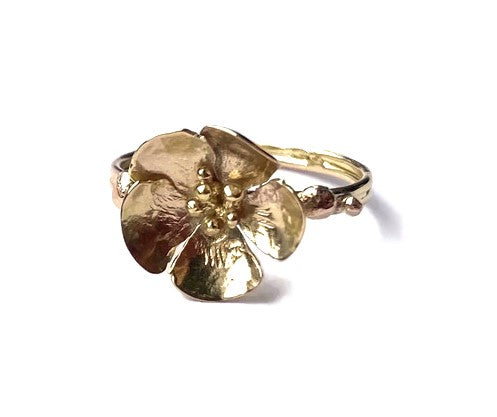Rose gold Sakura Cherry blossom ring