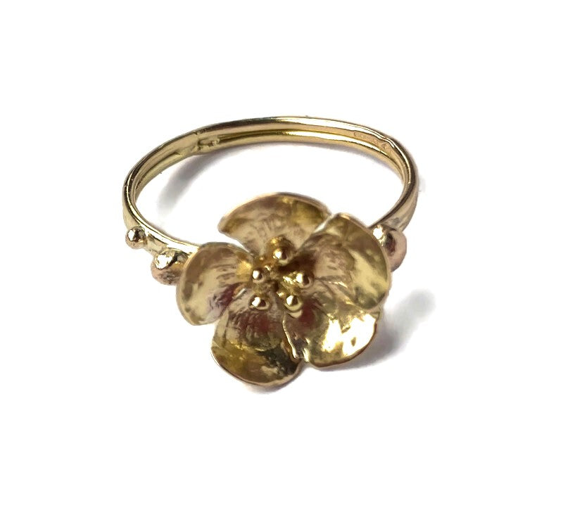 Rose gold Sakura Cherry blossom ring