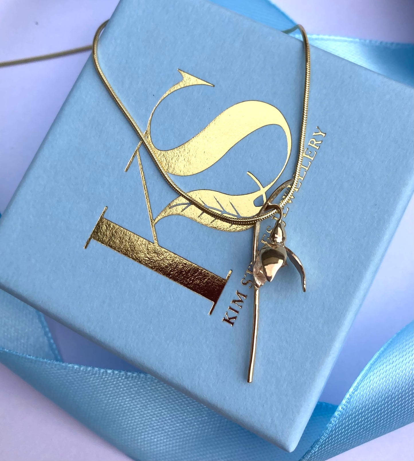 Gold Snowdrop Pendant