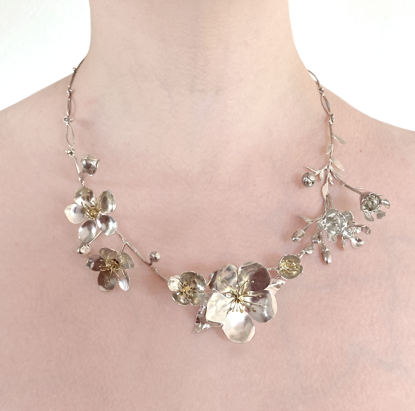 Apple Blossom Time, Statement Botanical Necklace - This piece will be  showing in 'Plantae 25'
