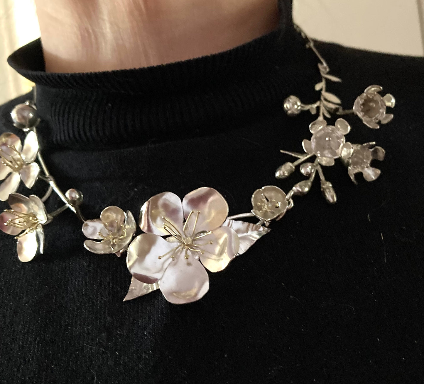 Apple Blossom Time, Statement Botanical Necklace - This piece will be  showing in 'Plantae 25'