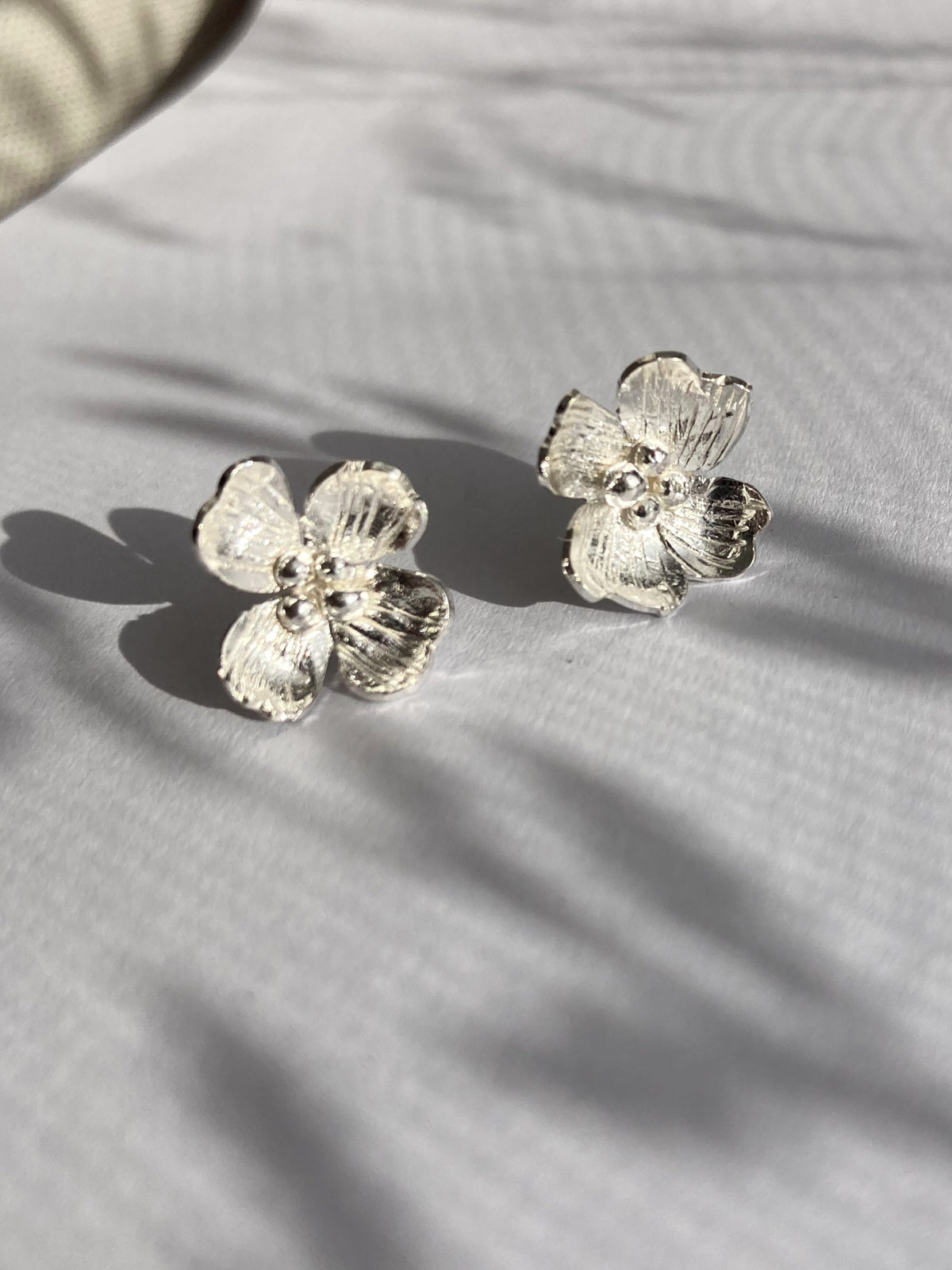 Greenwood Collection Dogwood Floral Stud Earrings