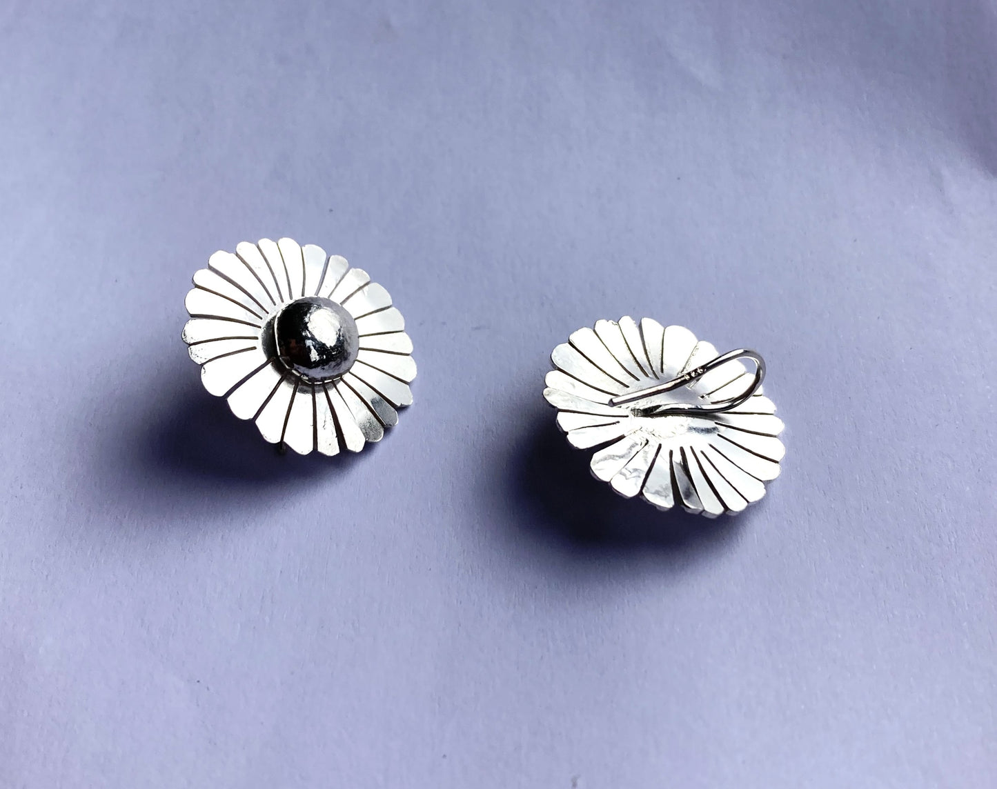 Large Daisy Earrings with Hidden Hook