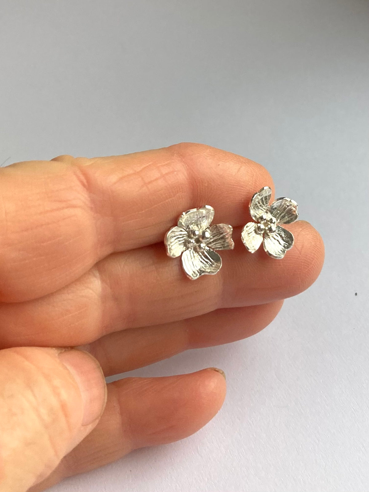 Greenwood Collection Dogwood Floral Stud Earrings