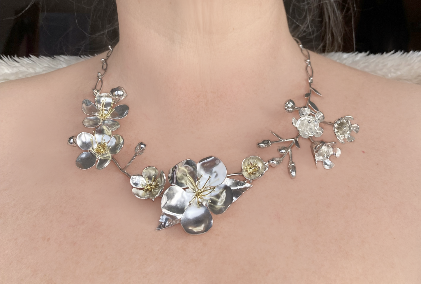 Apple Blossom Time, Statement Botanical Necklace - This piece will be  showing in 'Plantae 25'