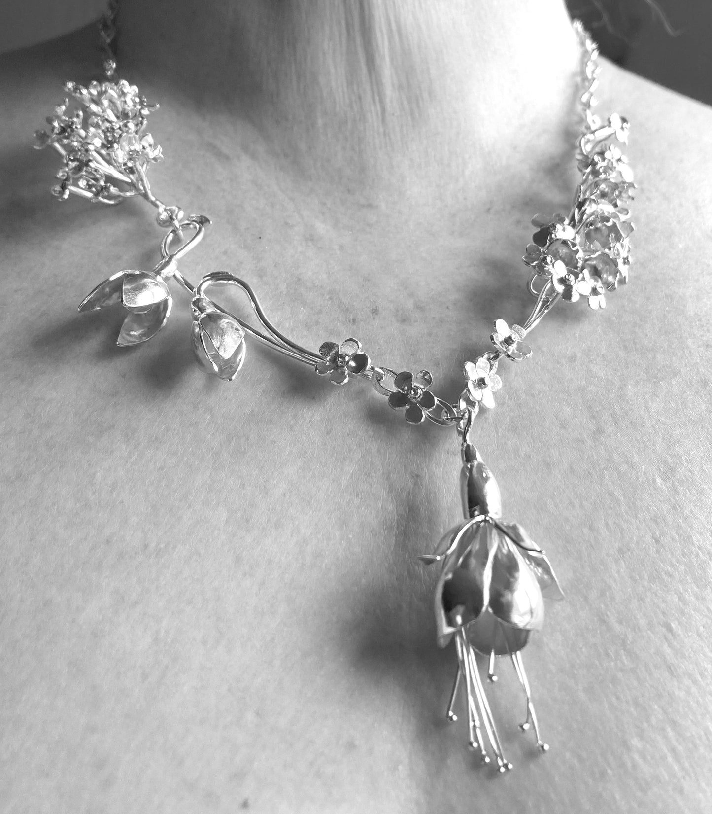 Granny's Garden botanical statement necklace