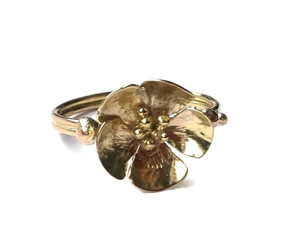 Rose gold Sakura Cherry blossom ring