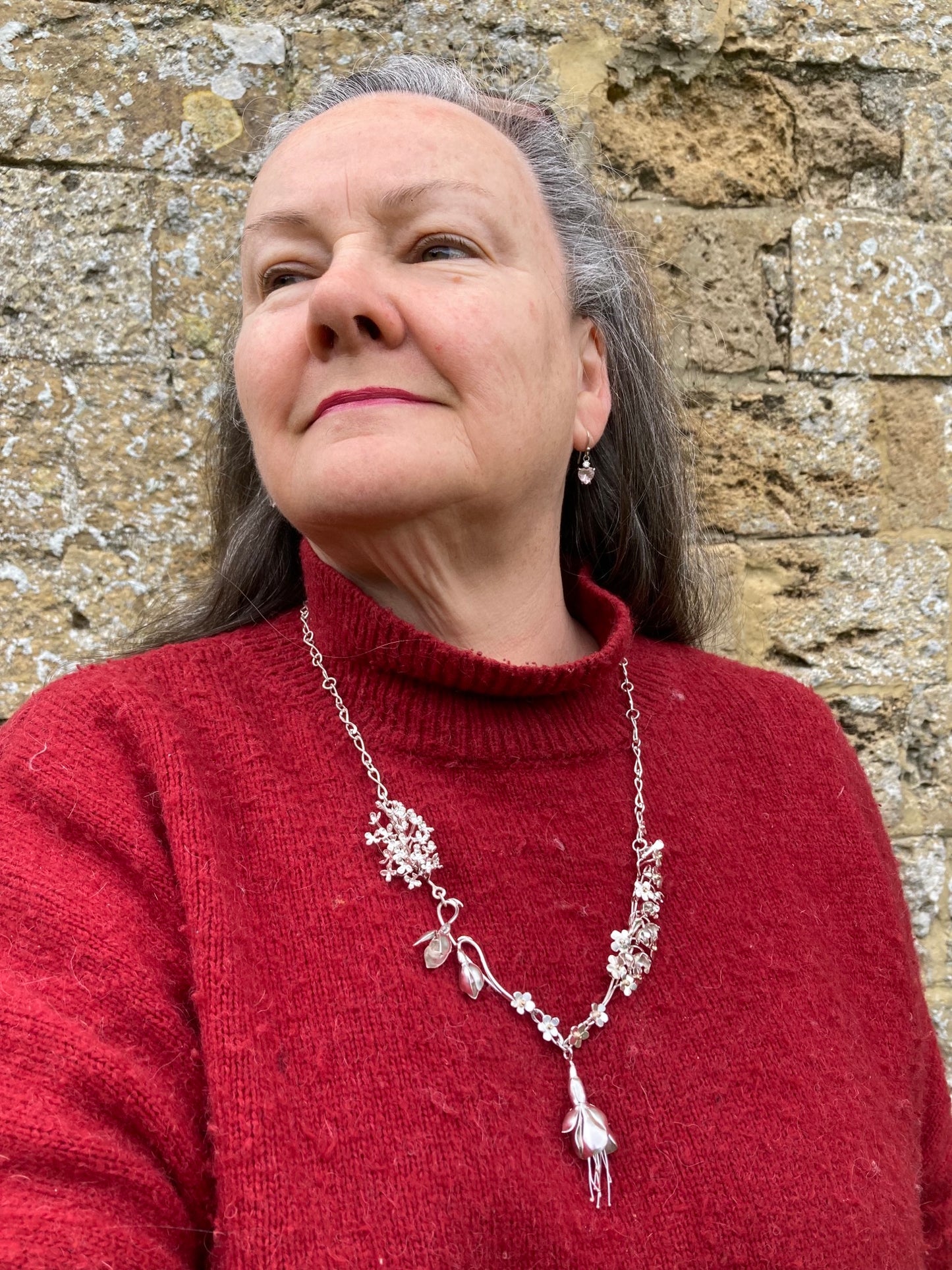 Granny's Garden botanical statement necklace